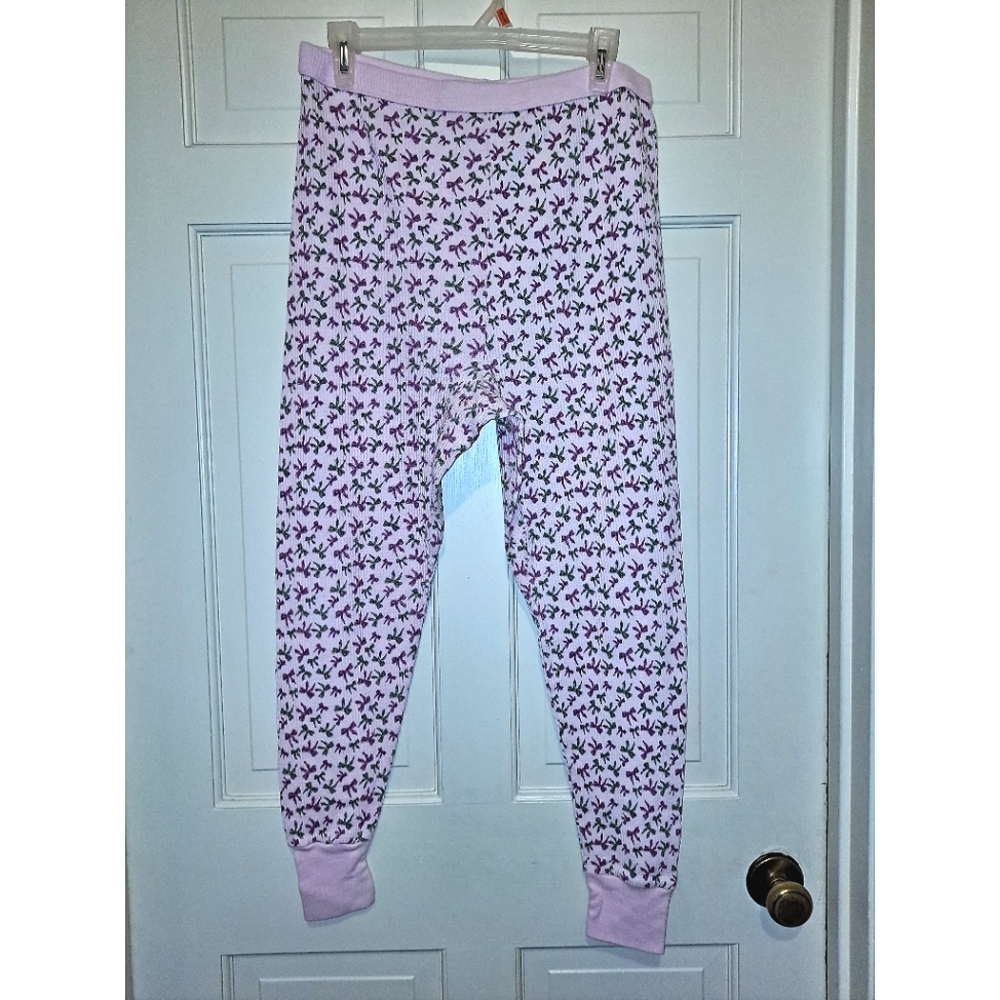 Women’s bow pajama pants jogger leggings comfy bottoms ankle holiday gifts sleep